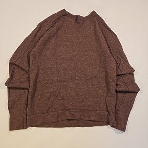 The Good Man Brand Sz Small Brown Extra Fine Merino Wool Crewneck Sweater Henley
